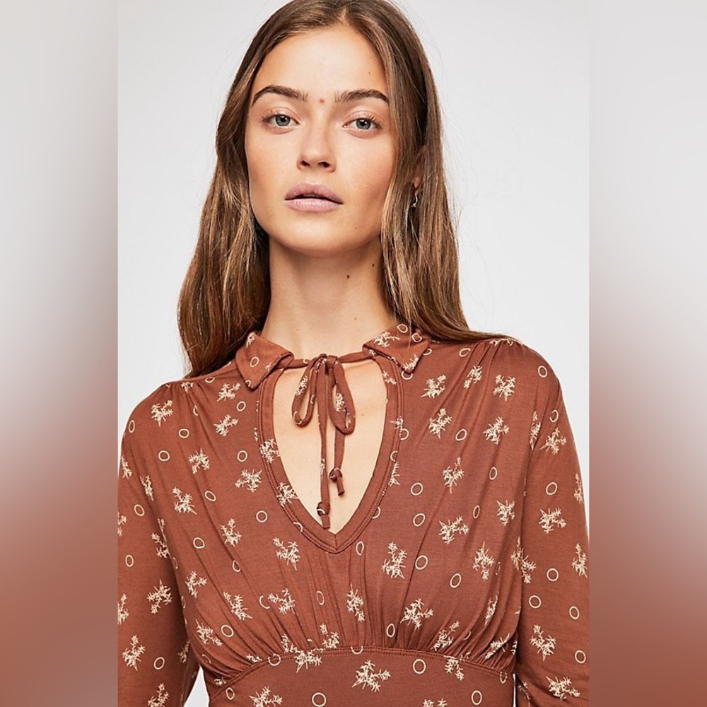 Free People Soraya Boho Cut out Tie Top